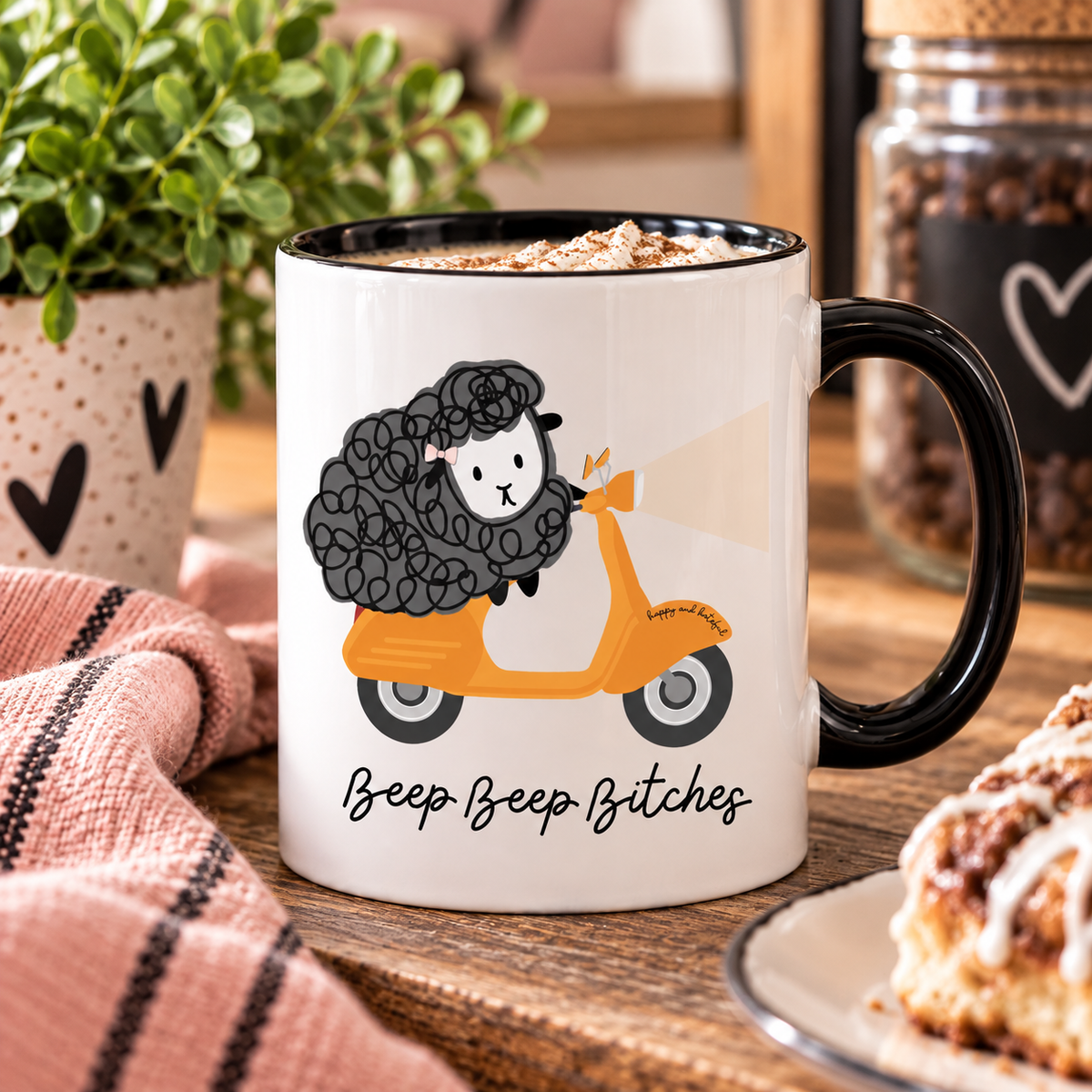 Beep Beep Bitches Sheep Scooter – 11 oz Mug