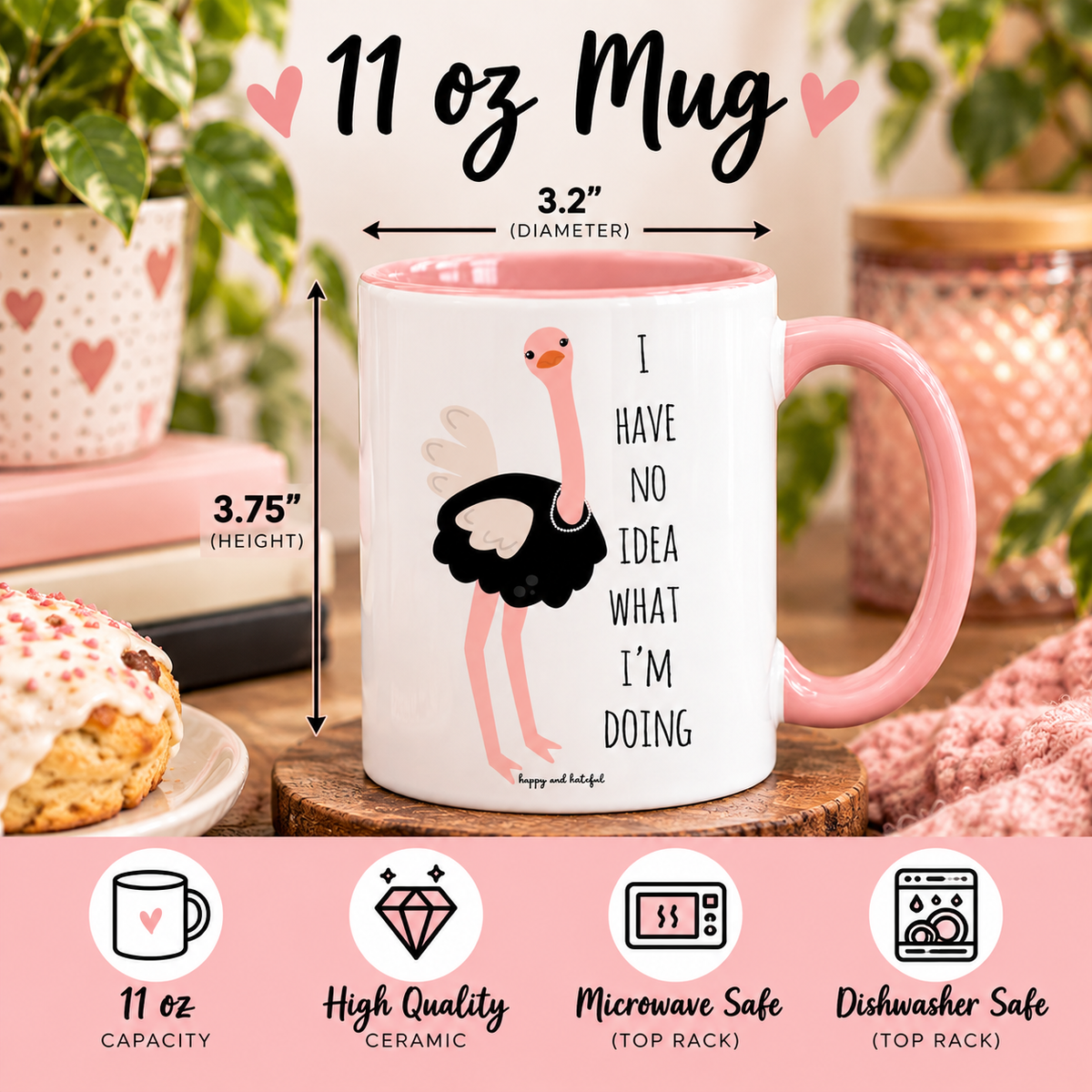 I Have No Idea What I'm Doing Ostrich - 11 oz Mug
